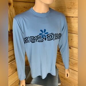 Patagonia Sun Protection Blue Long Sleeve Tee Shirt Top Mens XL Swim Beach Surf